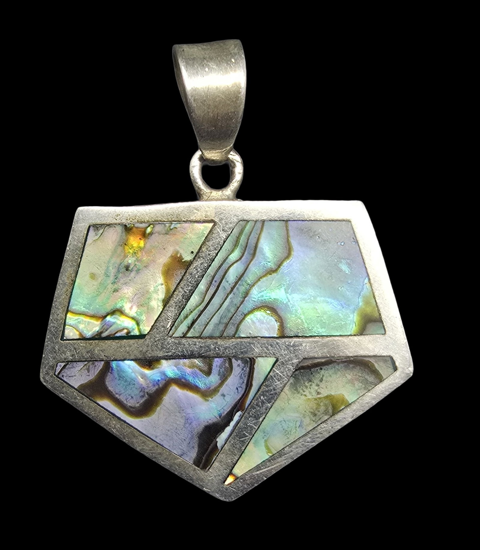 Amazing Vintage European Sterling Silver Alabone Mother of Pearl Pendant Charm: Good vintage condition w/ patina and wear according to age and use, see pictures. Measures approx. 1 1/2" long and 1 1/2" wide and weighs ca. 12 grams. Marked Sterling Silver