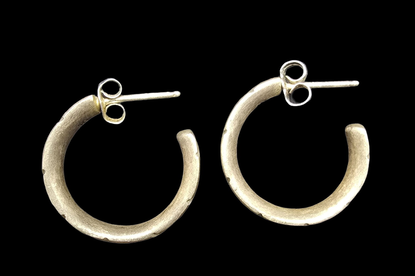 Gorgeous Ornate Vintage Sterling Silver Hoop Earrings (1 of 4)