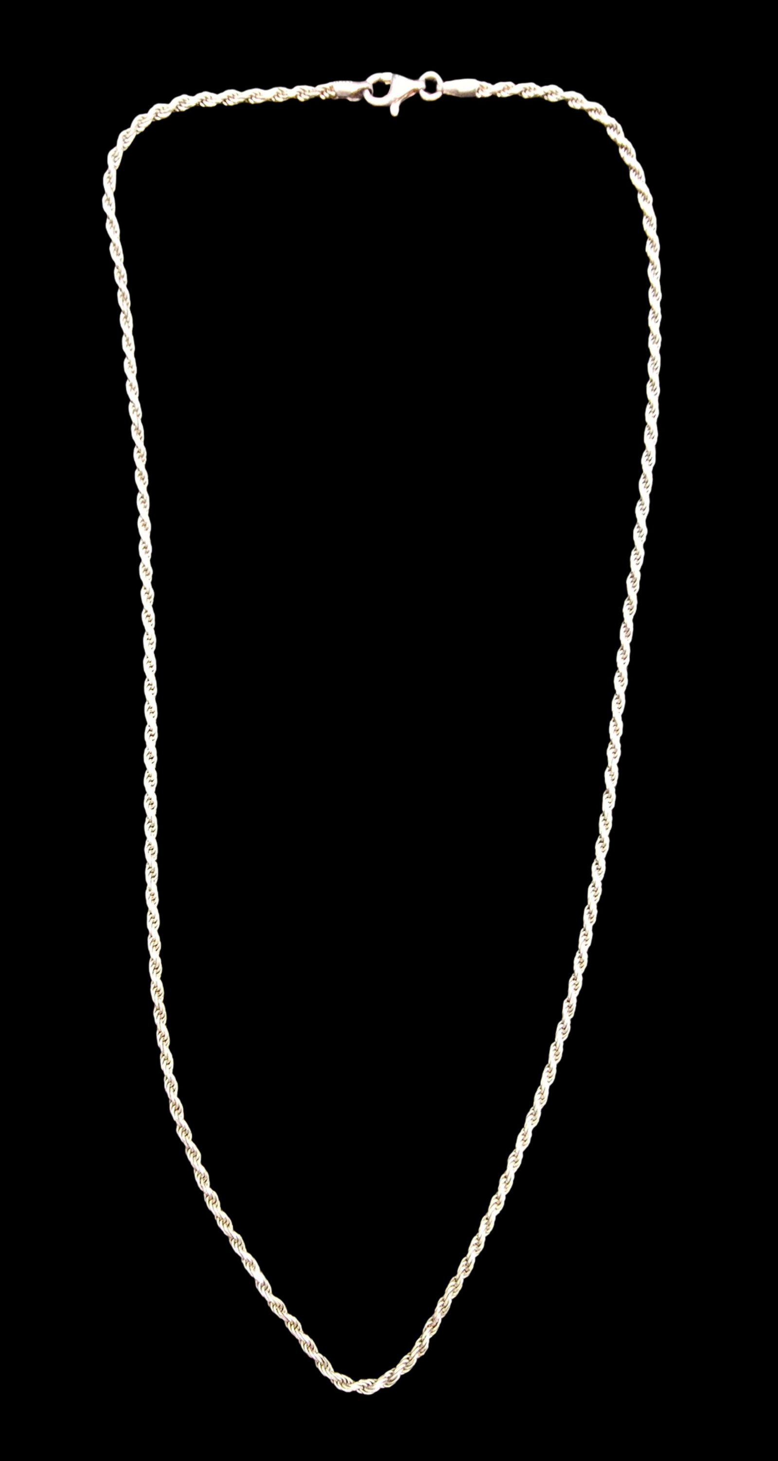 Beautiful Vintage European Sterling Silver Twisted Chain Necklace - Made in Italy (1 of 3)