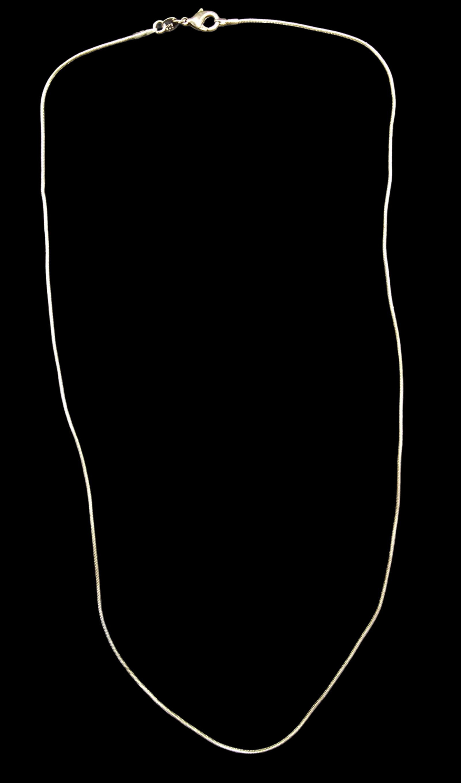 Beautiful Vintage European Sterling Silver Snake Chain Necklace: Good vintage condition w/ patina and wear according to age and use, see pictures. Measures approx. 22" long and weighs ca. 4.5 grams. Marked Sterling Silver
