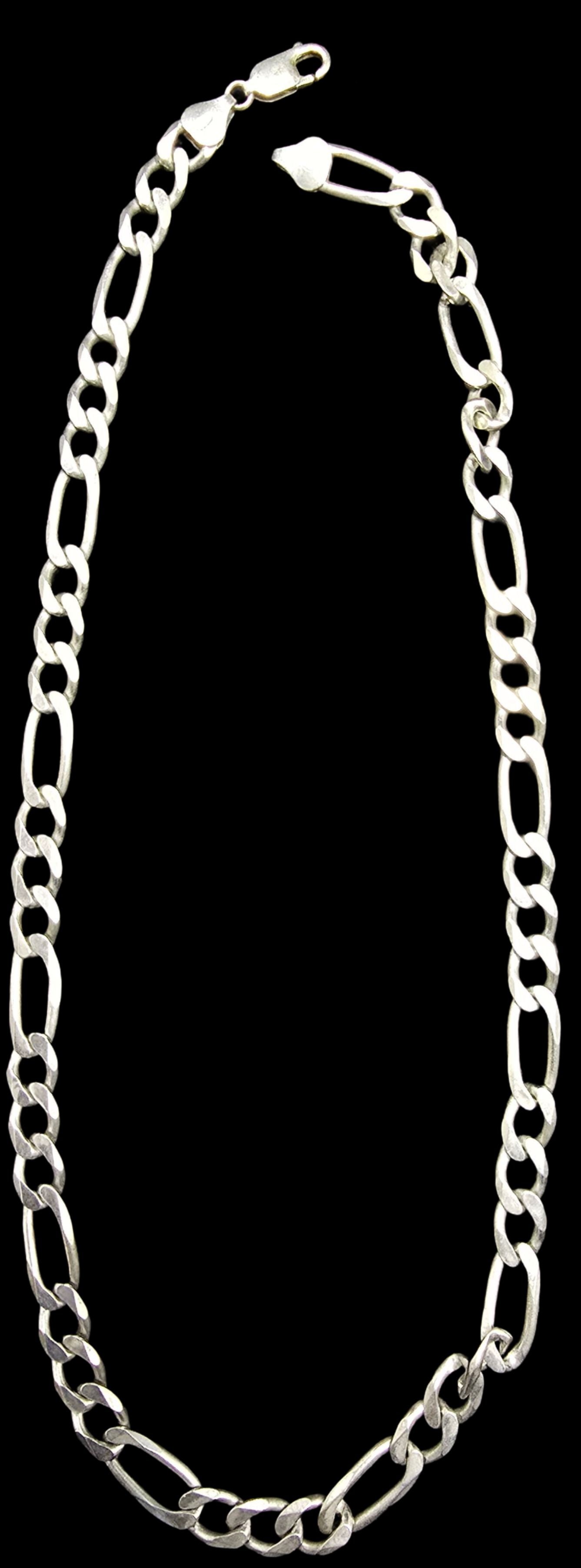 Beautiful Vintage Sterling Silver Cuban Chain Bracelet (1 of 3)
