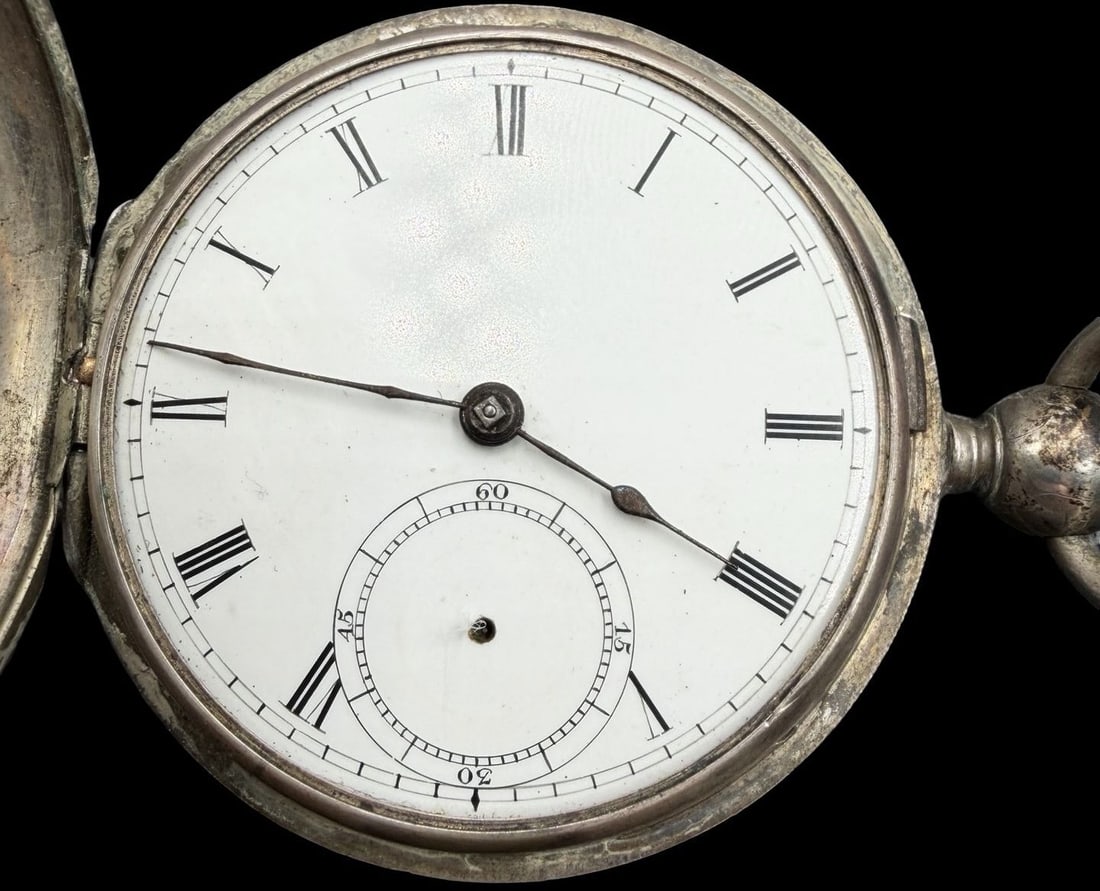 Amazing Ornate Vintage HOME WATCH CO. 900 Silver & White Dial Pocket Watch (1 of 4)