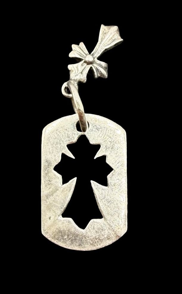 Amazing Ornate Vintage Sterling Silver Cross Pendant: Good vintage condition w/ patina and wear according to age and use, see pictures. Pendant measures approx. 2" long and 1/2" wide and weighs ca. 4.7 grams. Tested for Sterling Silver