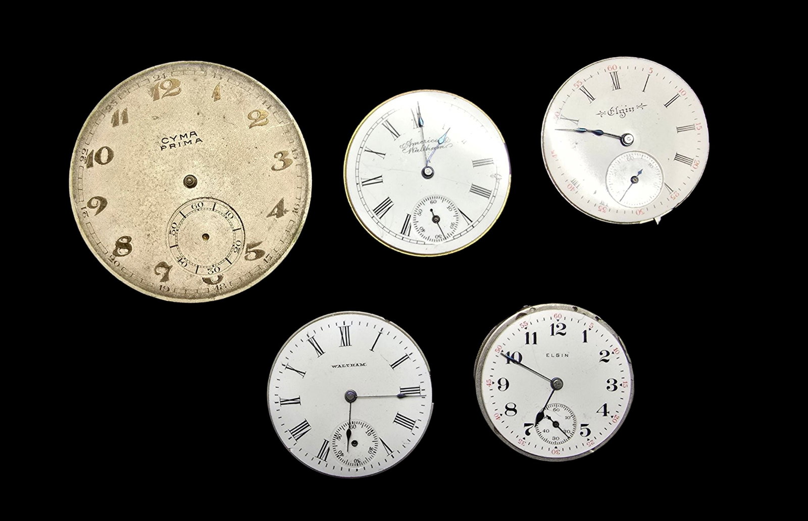 Lot of 5 Watch Movements (1 of 2)