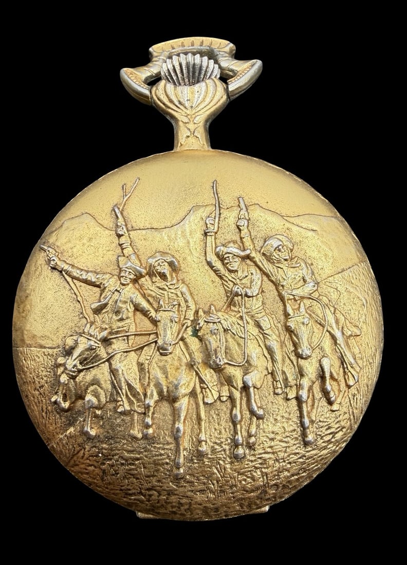 Stunning COLLBEL Ornate Vintage Gold Tone Stainless Steel Pocket Watch: Good vintage condition w/ patina and wear according to age and use, see pictures. Measures approx. 1 3/4" long and 1 3/4" wide and weighs ca. 79.3 grams. Marked for COLLBEL. Working.