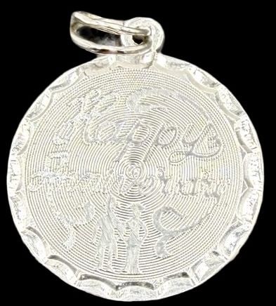 Gorgeous Ornate Vintage Gilt Sterling Silver Engraved Happy Birthday Disc Pendant Charm: Good vintage condition w/ patina and wear according to age and use, see pictures. Measures approx. 3/4" long and 3/4" wide and weighs ca. 2.4 grams. Marked Sterling Silver