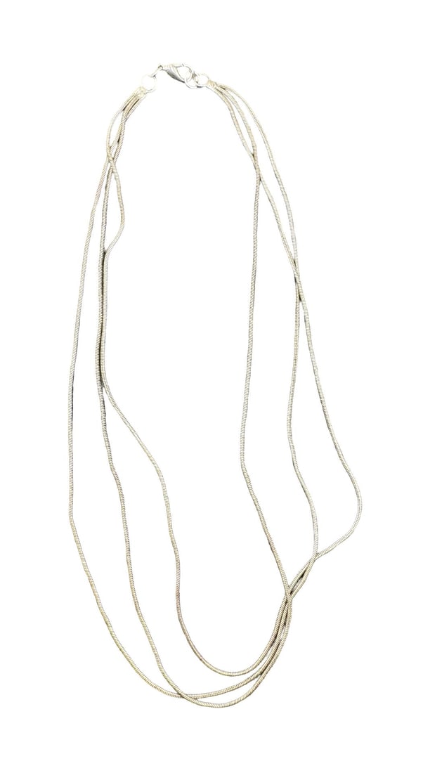 Amazing Vintage Sterling Silver Multi-Strand Snake Chain Necklace (1 of 5)