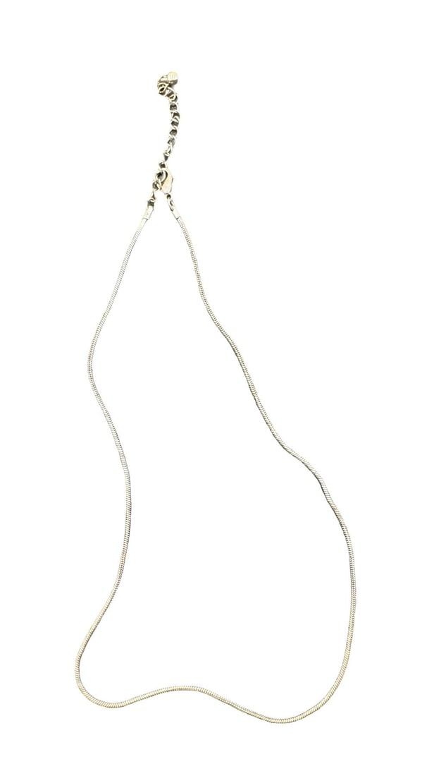 Versatile & Slender Vintage Sterling SIlver Snake Chain Extender Necklace (1 of 6)