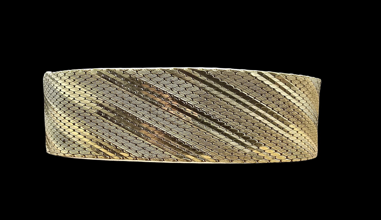 Gorgeous Vintage 1970s ANDREAS DAUB Germany Gold Plated Mesh Bracelet