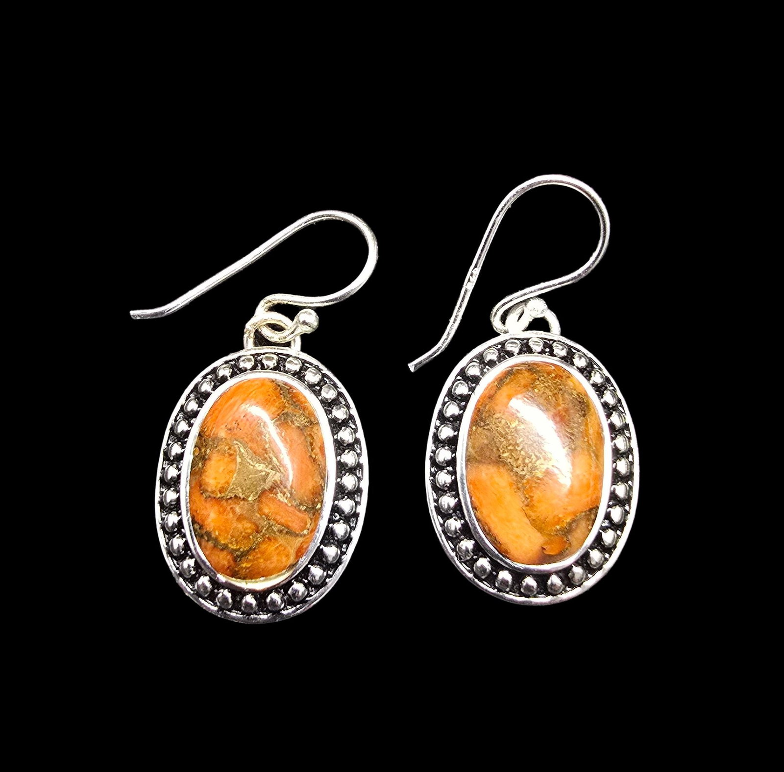 Beautiful Vintage Sterling Silver & Gemstone Dangle Earrings (1 of 2)