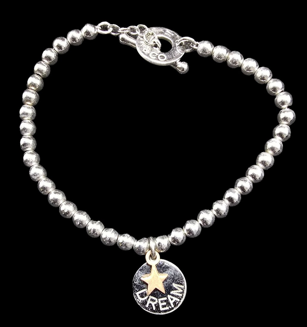 Stylish Vintage JACK & CO Italy Sterling Silver Ball Bracelet /w Pendant: Very good vintage condition with minor patina according to age. Weighs ca. 8 grams. Marked for Sterling Silver & Made In Italy.