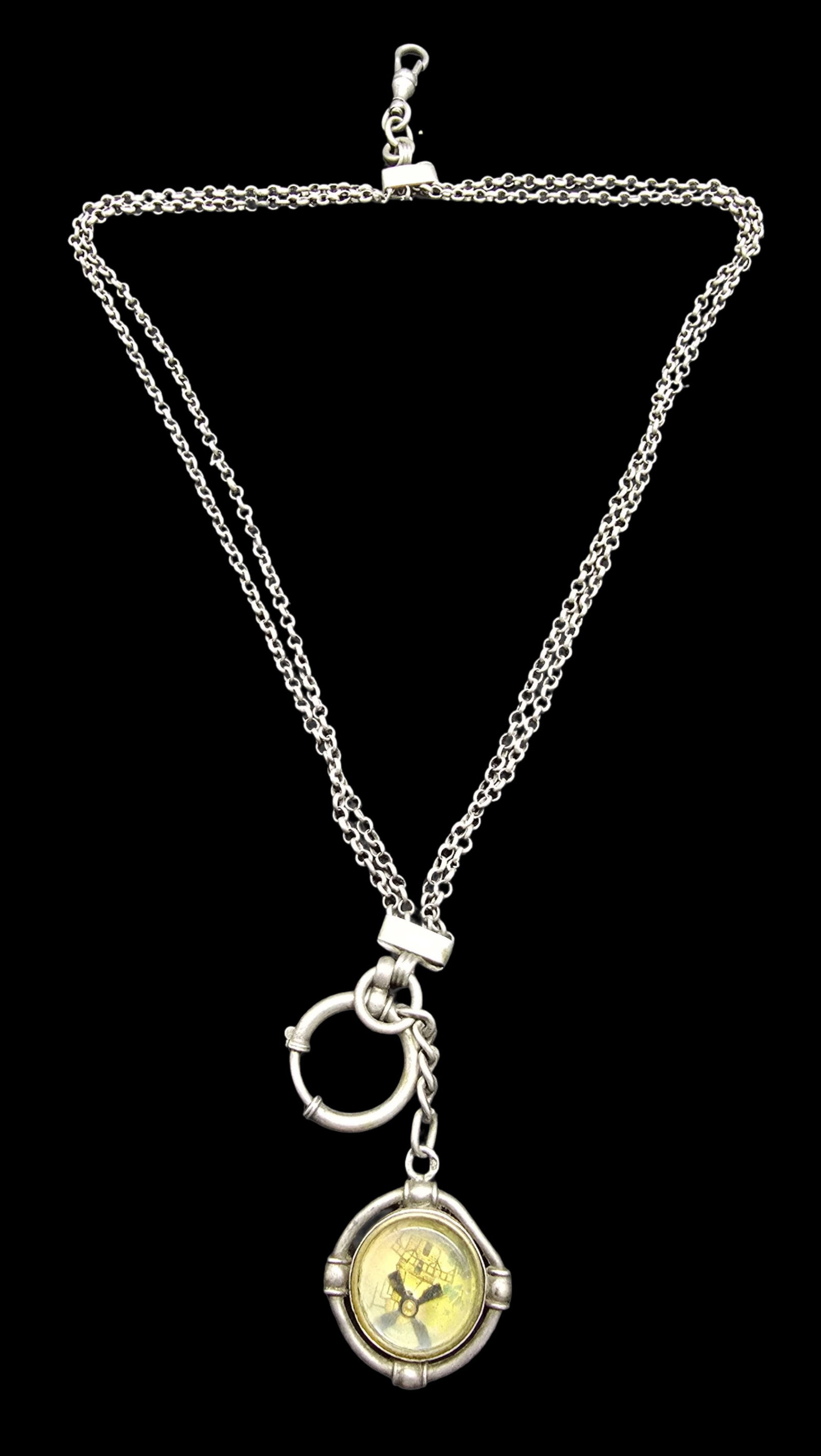 Ornate Antique European 800 Silver Pocket Watch Chain /w Windmill Pendant Charm: Very good vintage condition with minor patina according to age. Measures approx. 24" long and weighs ca. 24.5 grams. The pendant measures approx. 1" wide. Tested for a minimum of 800 Silver.