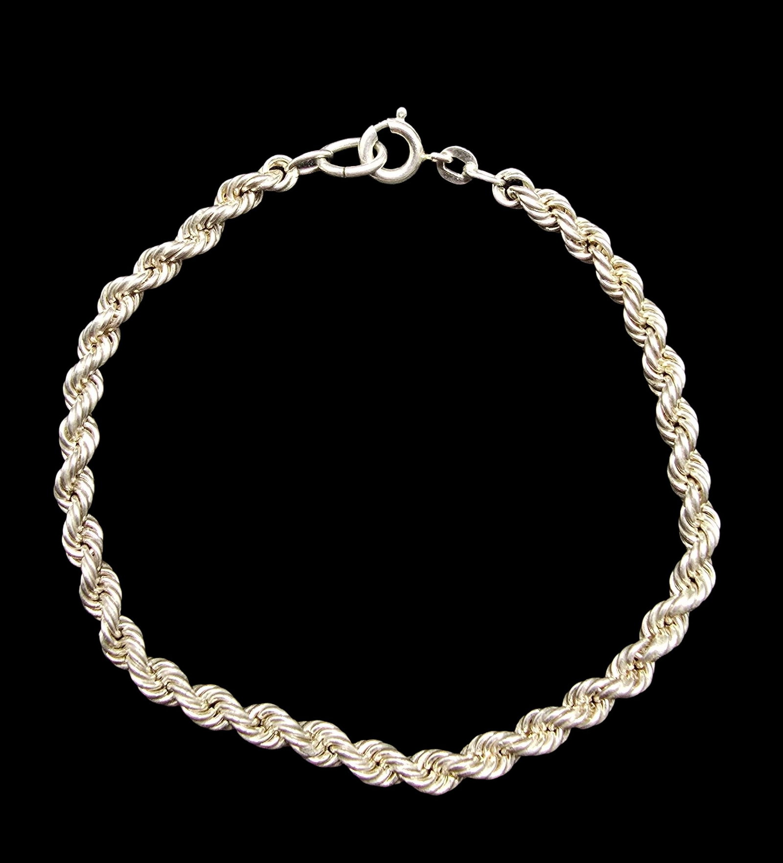 Beautiful Vintage Sterling Silver Twisted Rope Bracelet (1 of 3)