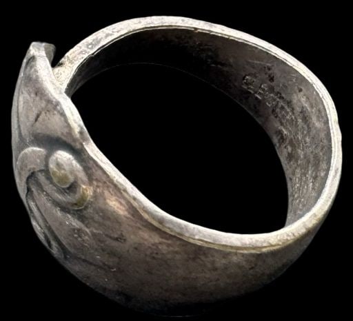 Beautiful Ornate Vintage Sterling Silver Ring: Very good vintage condition with minor patina according to age. Measures approx. 3/8" wide and weighs ca. 8 grams. The ring is a size 3. Marked for Sterling Silver..