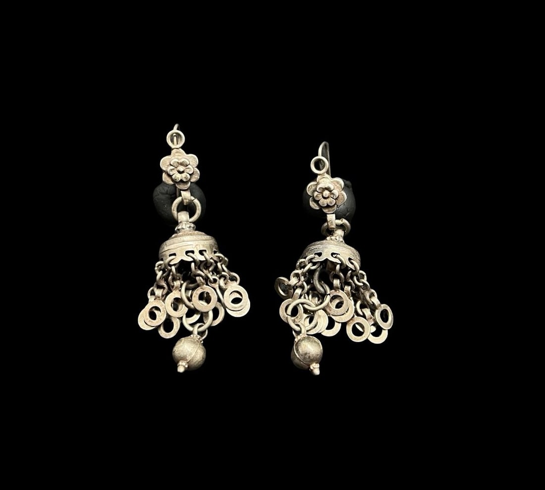 Beautiful Ornate Vintage Sterling Silver Chandelier Earrings: Very good vintage condition with minor patina according to age. Measures approx. 2 5/8" long and 1/2" wide and weighs ca. 21.6 grams. Marked for Sterling Silver.
