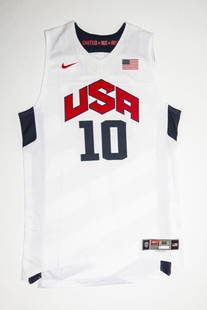 Kobe Bryant USA Home Jersey: Pro cut Date: 2012 Brand: Nike Size: 56 +6": 23.25"x38.5" Color: White