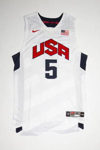 Kevin Durant USA Home Jersey: Pro cut Date: 2012 Brand: Nike Size: 54 +4": 22"x35.5" Color: White