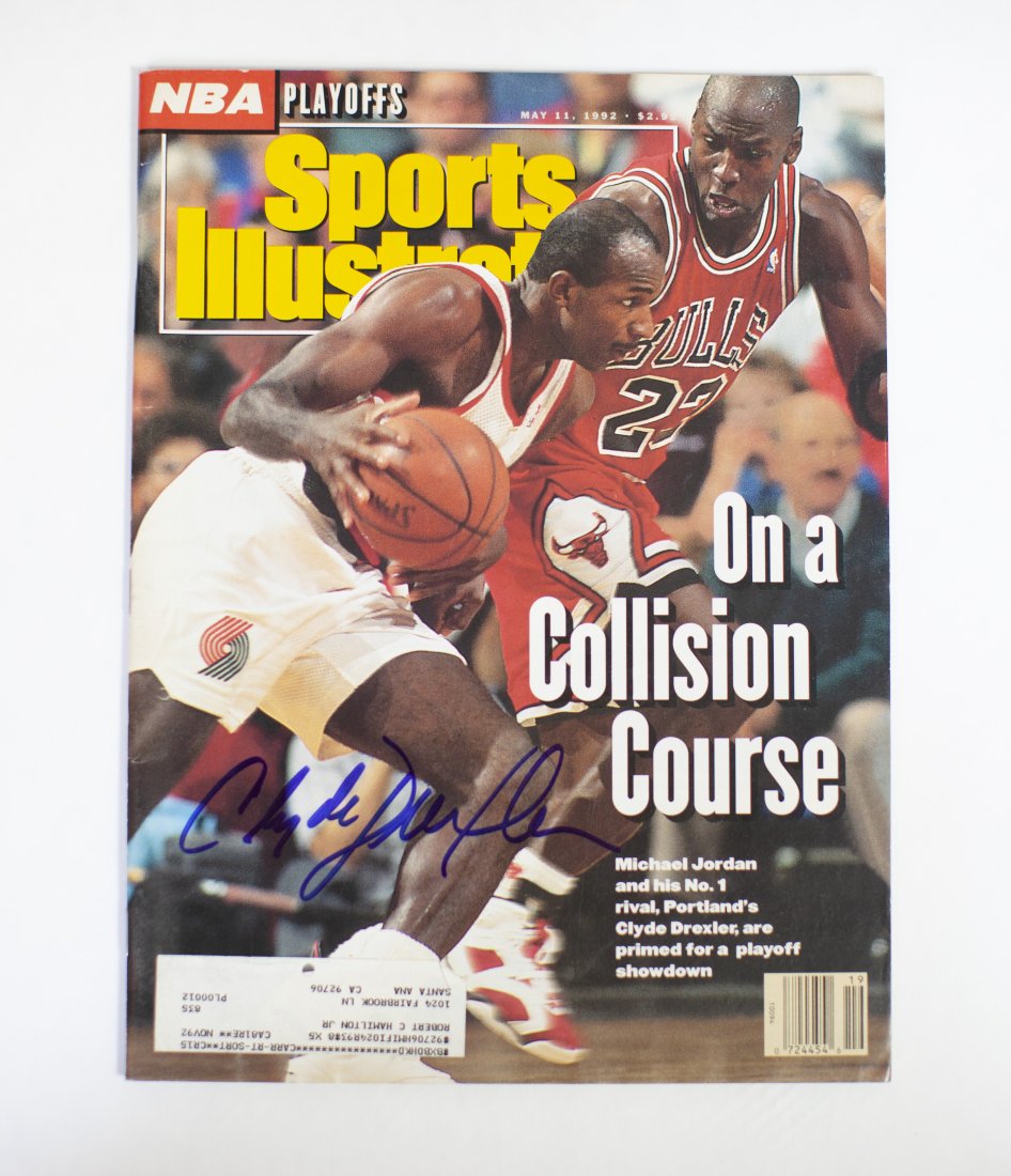 Clyde Drexler Autographed Magazine (1 of 2)