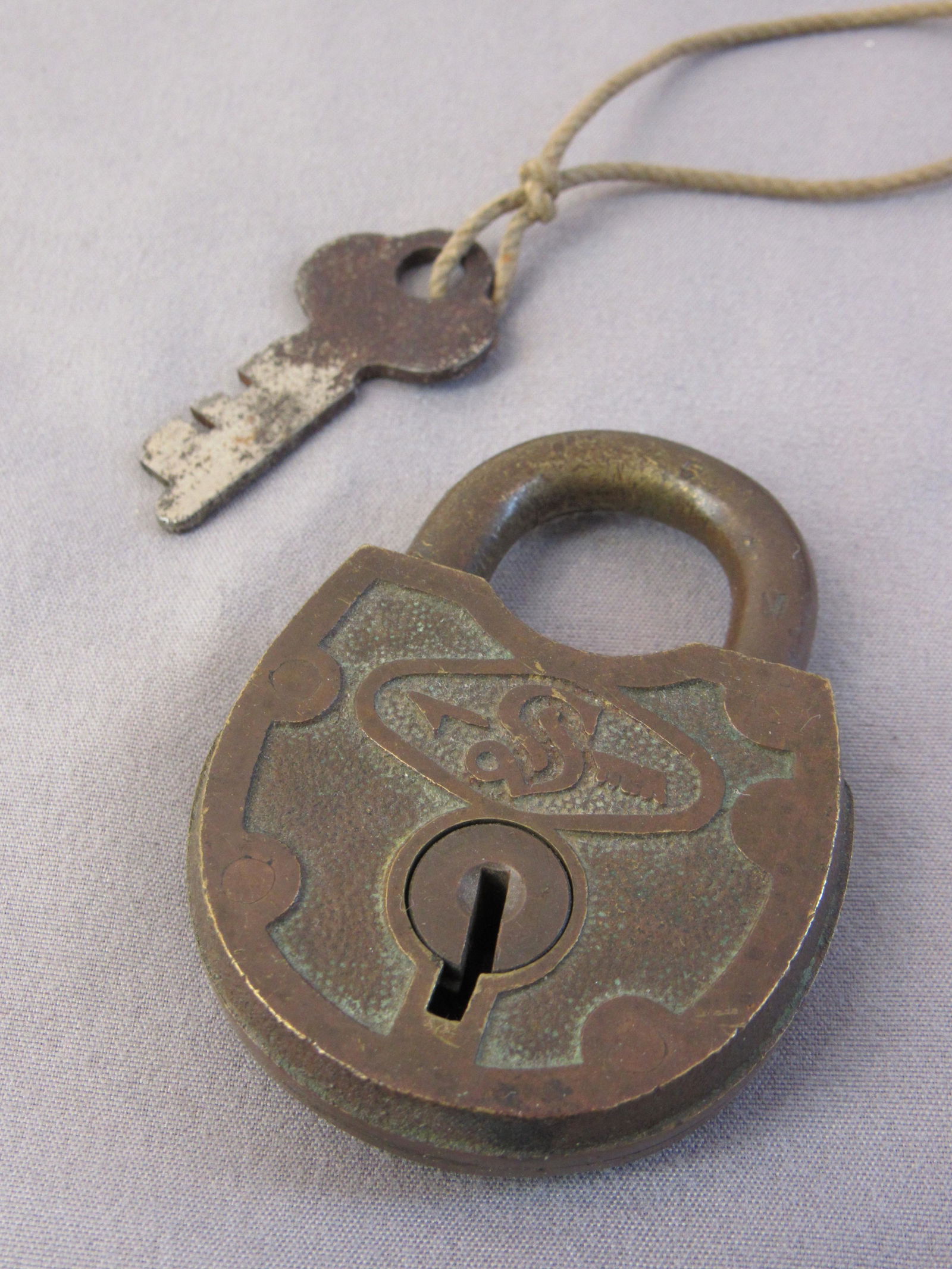 Early Slaymaker.  Solid brass Padlock (1 of 3)