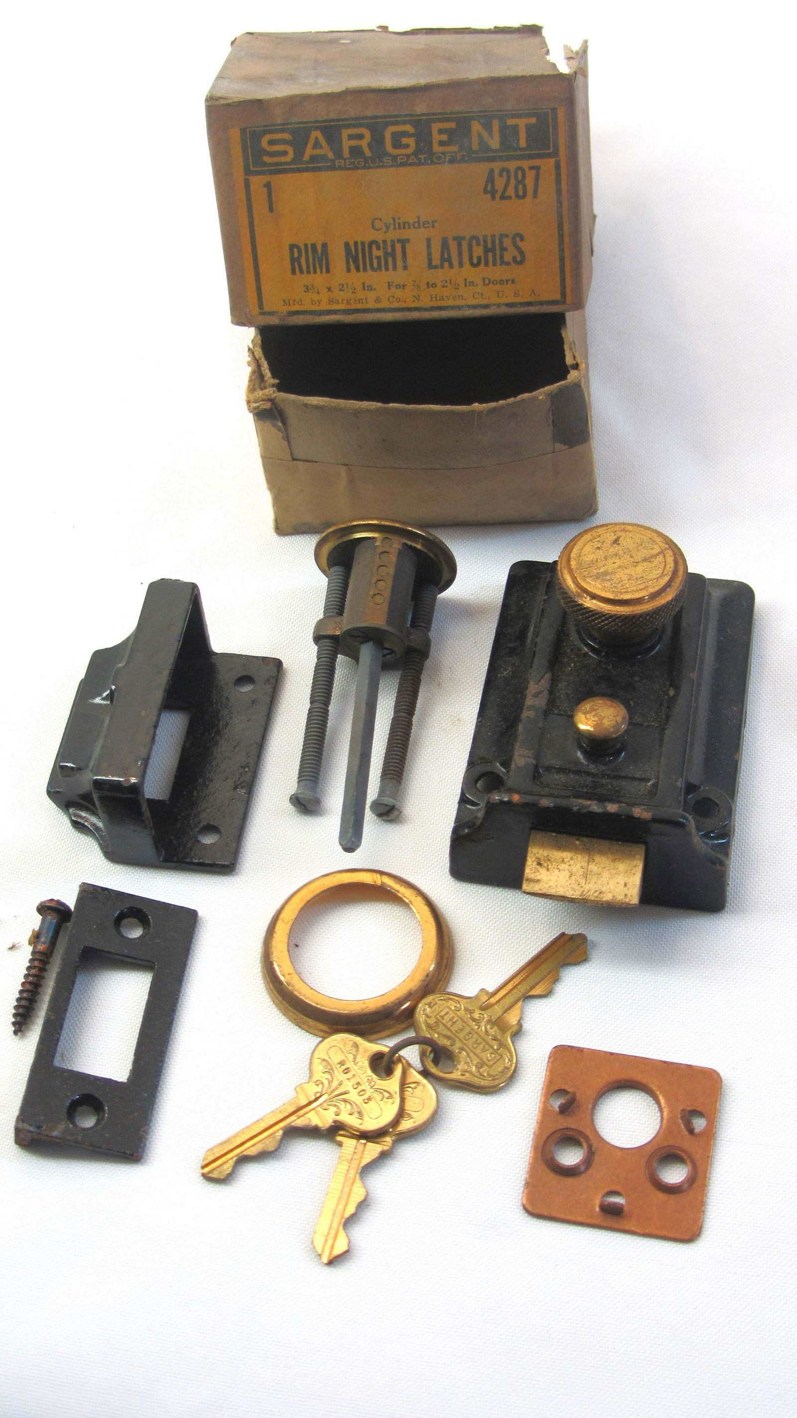 Sargent Rim Night Latch Lock N.O.S  Unused restoration hardware. (1 of 2)