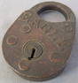 Rare Embossed  Cast Brass Eagle Lock Co. " EAGLE" padlock  Terryville Ct.  Brass