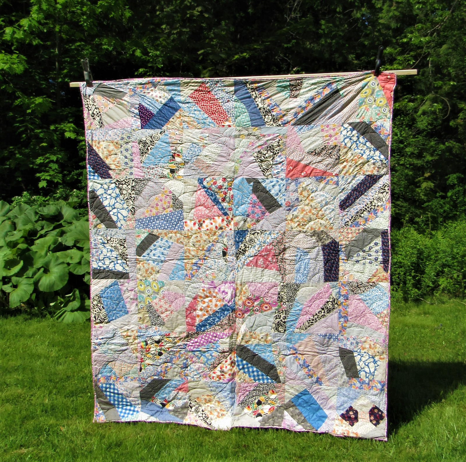 "Bow Tie" and Crazy style Quilt (1 of 5)