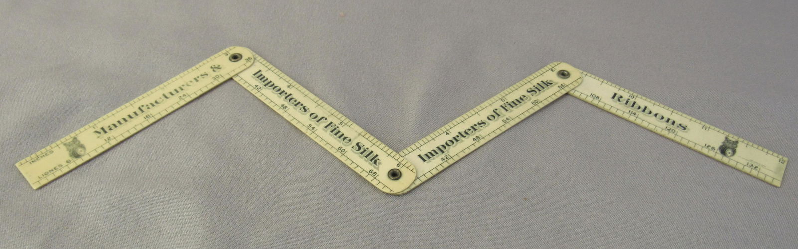 Folding ruler celluloid , Corbett brothers New York 1905. (1 of 4)