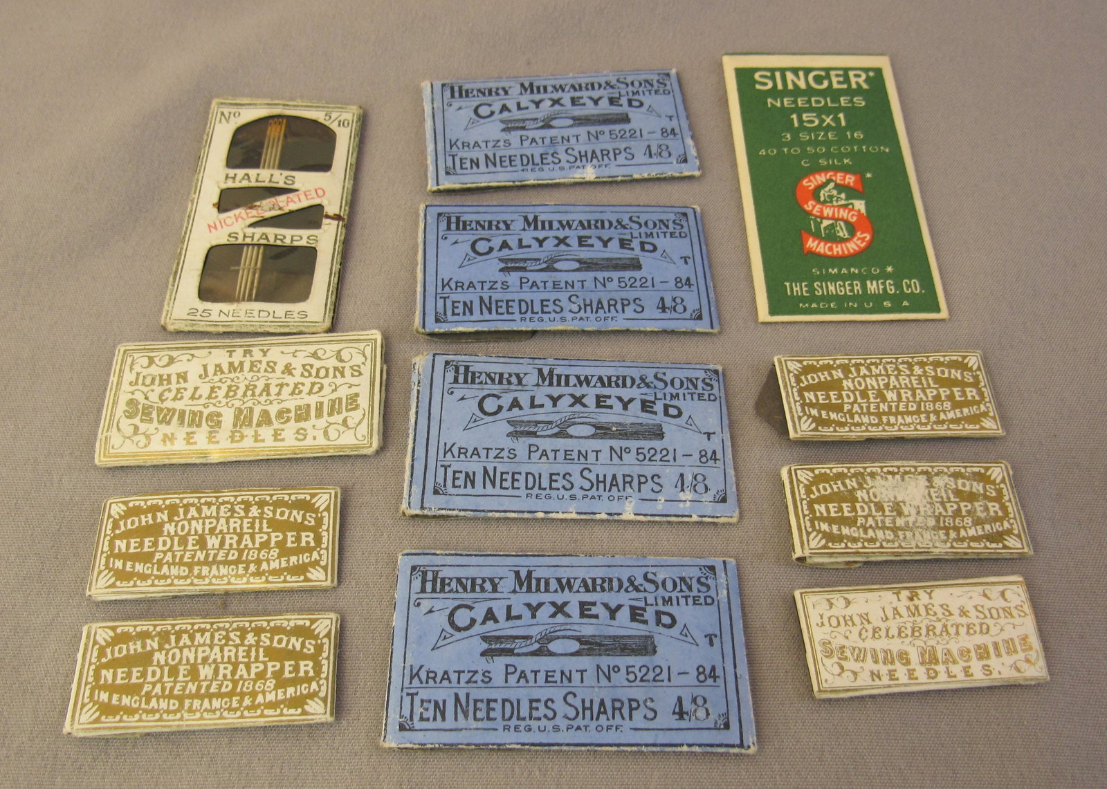 Lot of sewing machine needles 12 packages: Lot of sewing machine needles 12 packages