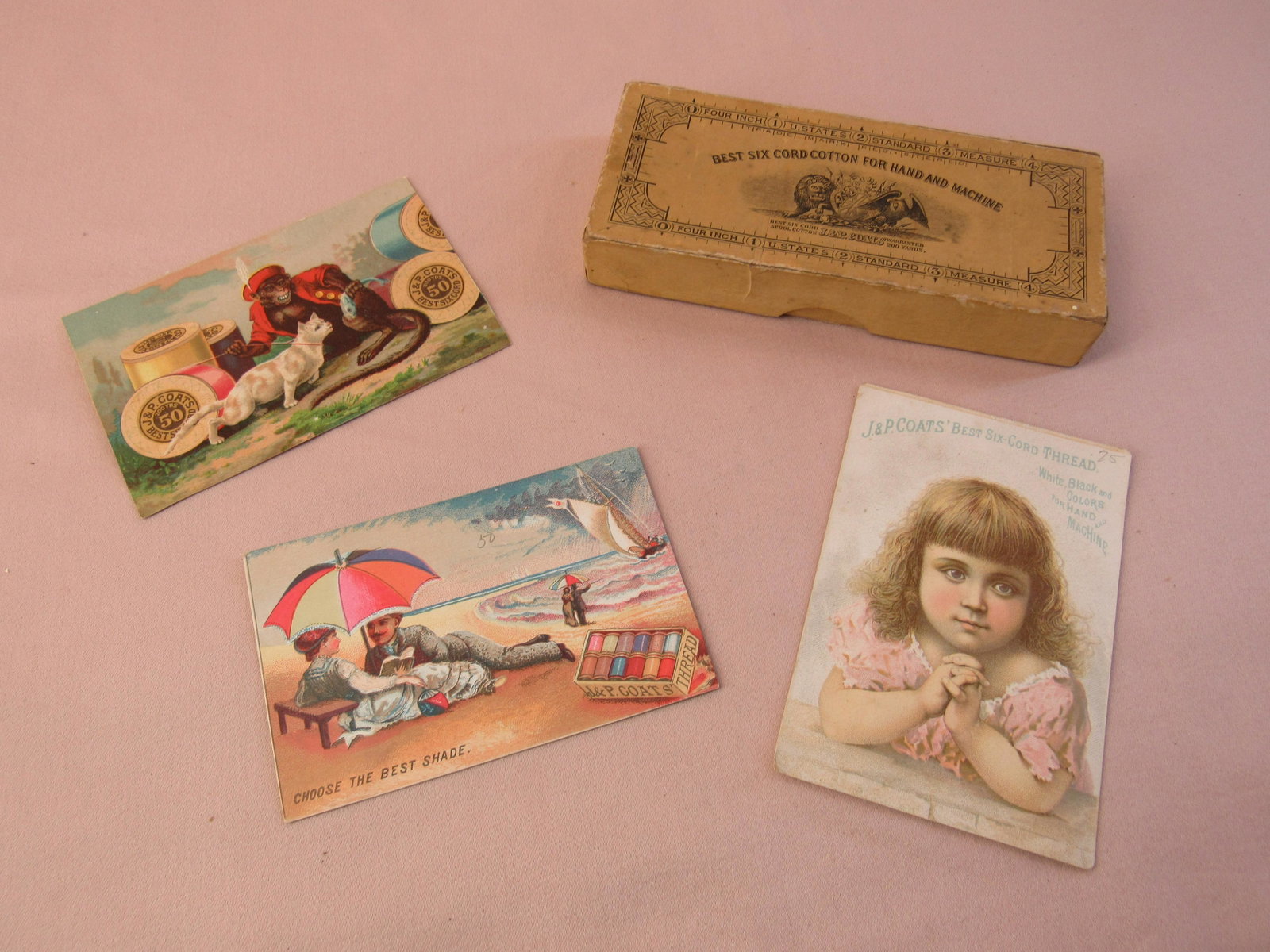 Advertising lot featuring J&P coats ephemera: Advertising lot featuring J&P coats
