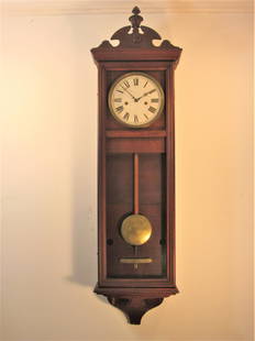 Two Weight American Regulator with Strike. Attributed to Pomeroy Clock: Attributed to Noah Pomeroy. Two Weight regulator. Very Attractive wall clock with great presence. Unusual. antique clock