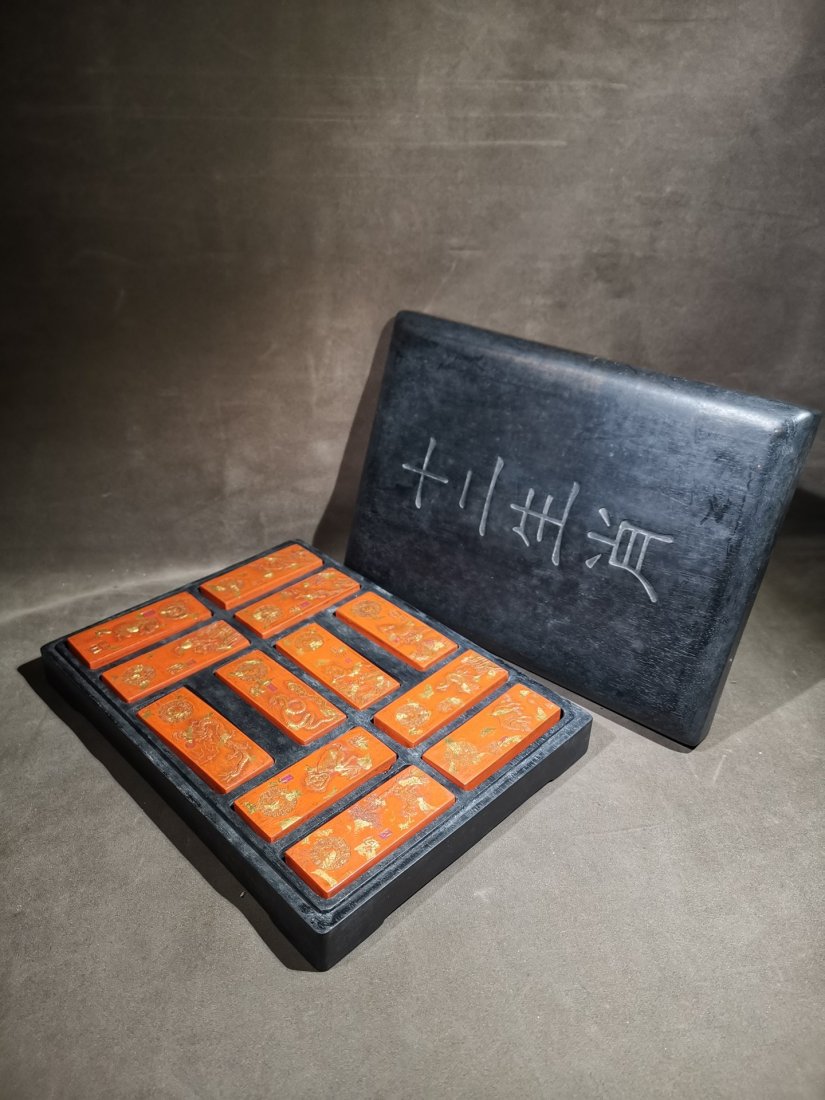 [FROM GALLERY] A QING DYNASTY CINNABAR CARVING INK STONE (1 of 9)