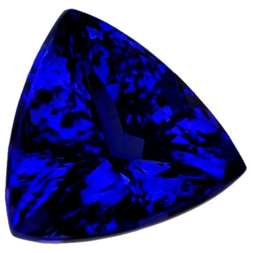 5.88ct Natural VVS Tanzanite Triangle AAA D-block Violet Blue Gemstone: 5.88ct Natural VVS Tanzanite Triangle AAA D-block Violet Blue Gemstone