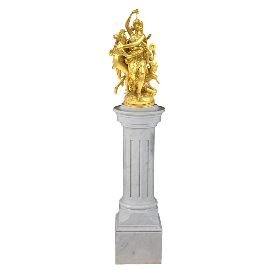 A FINE FRENCH GILT BRONZE BACCHIC FIGURAL GROUP (1 of 11)