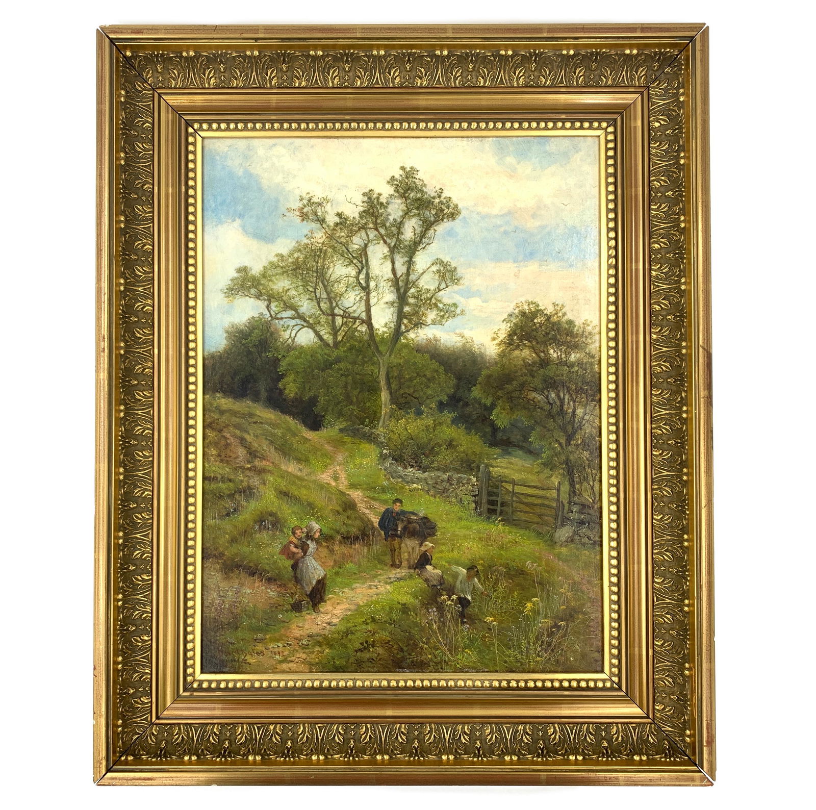 OIL ON CANVAS PAINTING BY THE ENGLISH ARTIST DAVID BATES (1840 - 1921): A fine oil on canvas painting by the english artist David Bates (1840 - 1921), Signed lower left and dated 1892.Dimensions: H: 71.5cm, W: 58cm, D: 6.5cm Canvas: H: 56cm, W: 42.5cm, D: 2cmDavid Bates w