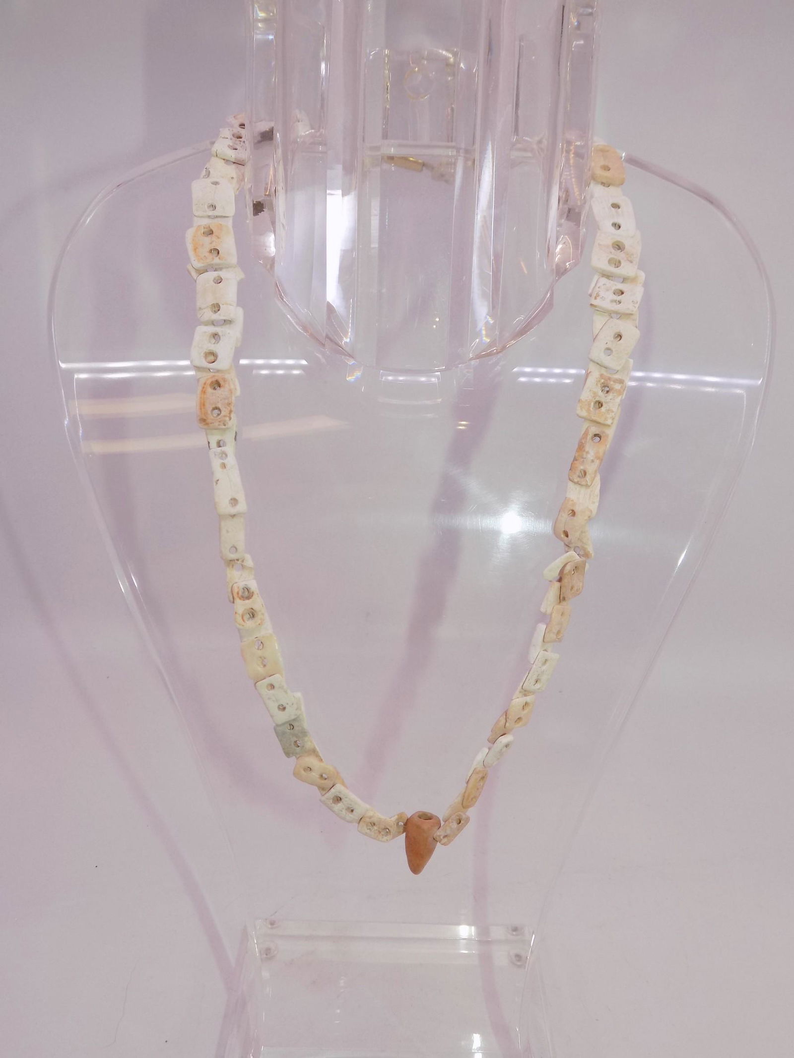Pre-Columbian Tairona Shell and Carnelian Necklace (1 of 4)