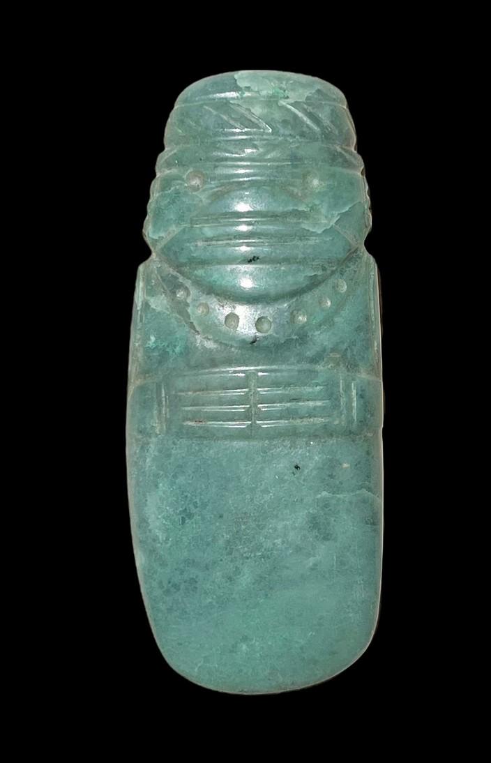 Pre-Columbian Light Blue Translucent Jade Costa Rican Axe God (1 of 5)