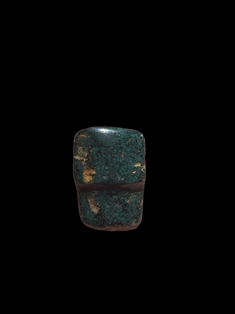 Pre-Columbian Blue Jade Pendant Bead (1 of 3)