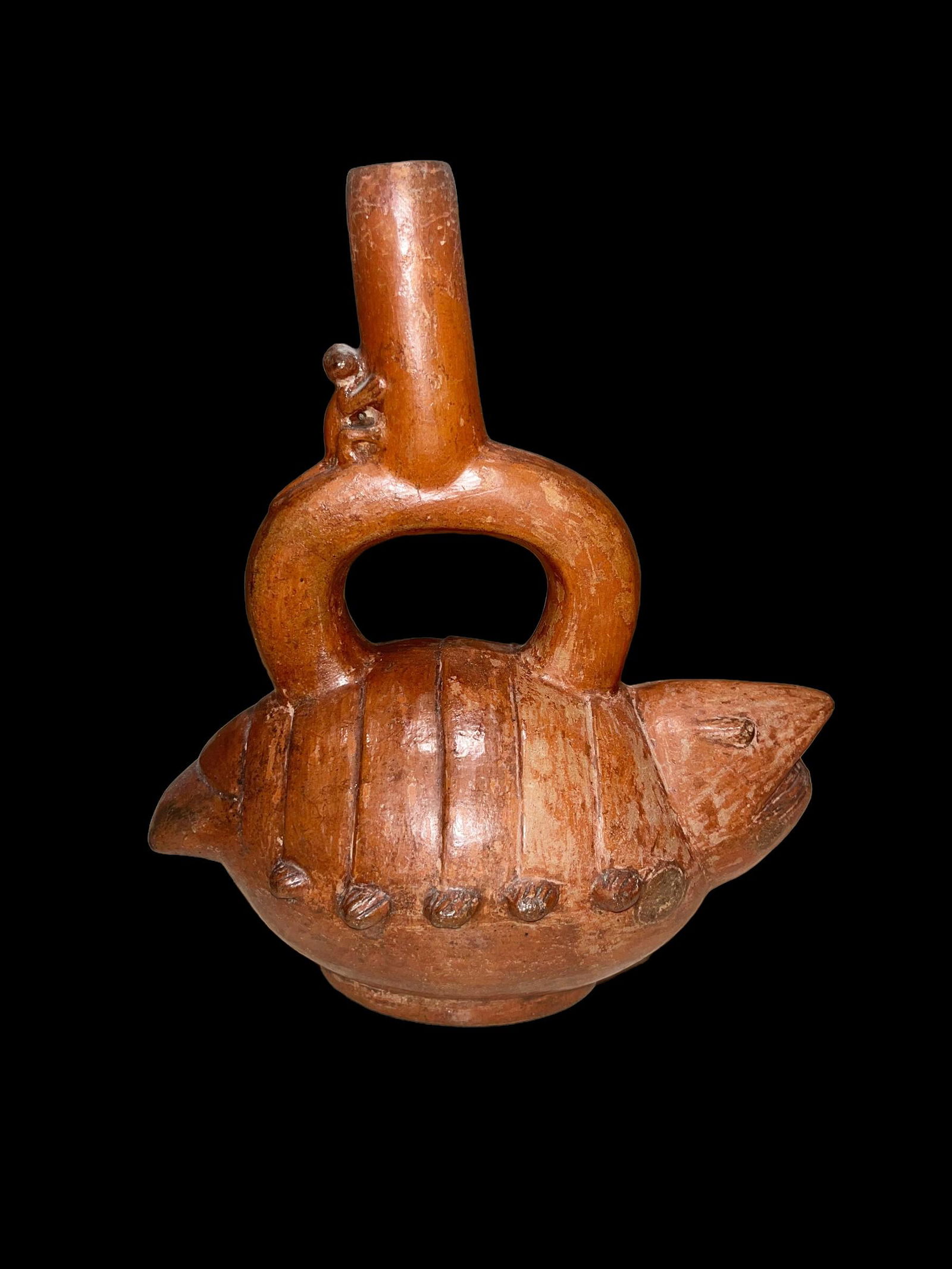 Pre-Columbian Ceramic Lobster Form Stirrup Vessel (1 of 6)