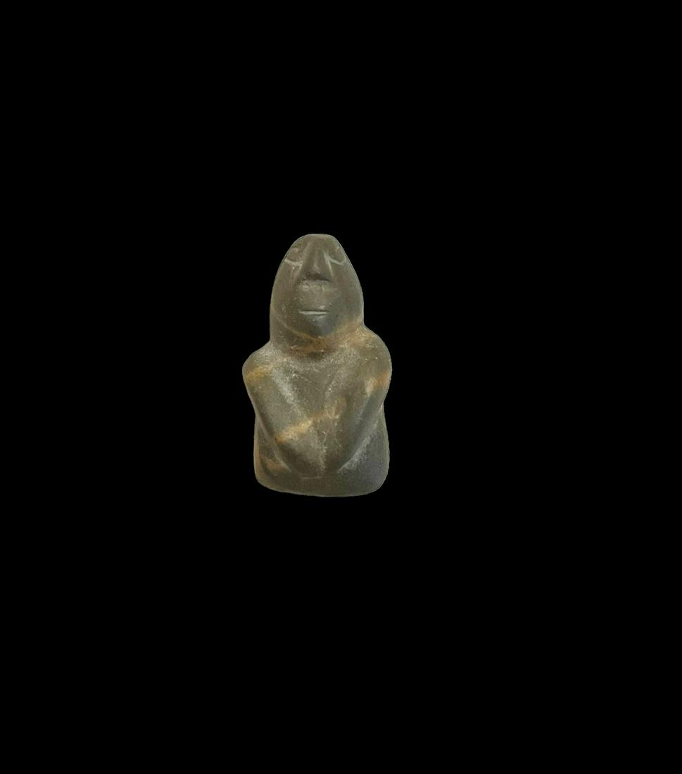 Pre-Columbian Carved Jade Human Form Pendant (1 of 6)