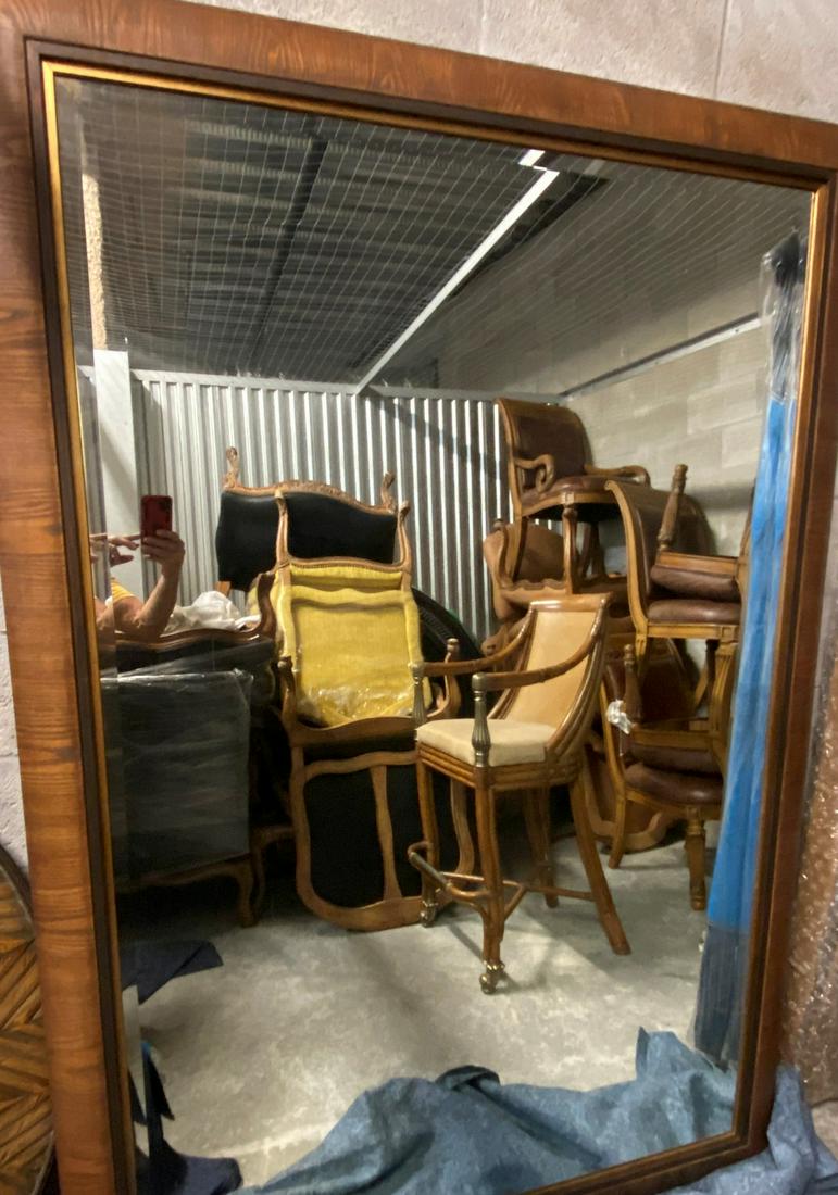 Large 57" x 80" Wood Framed Beveled Mirror (1 of 2)