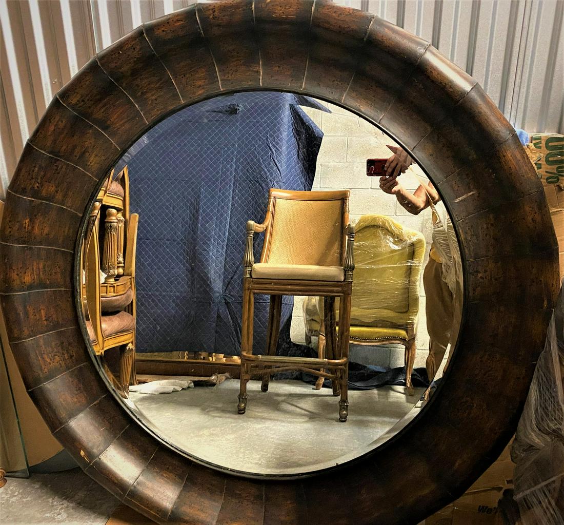 Z Galleries 55" Round Metal framed Beveled Mirror (1 of 1)