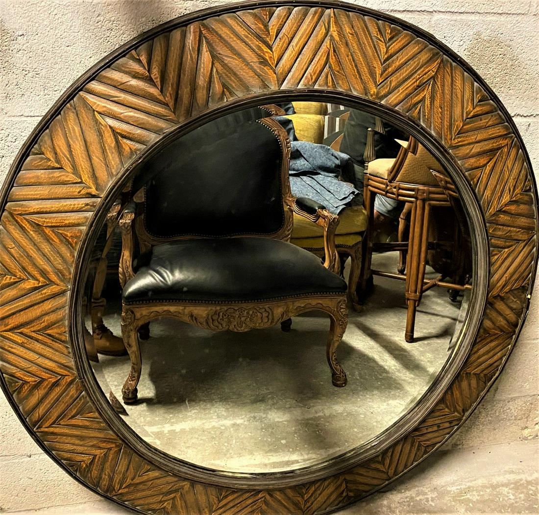 Z Galleries 48" Decorative Framed Round Beveled Mirror (1 of 2)