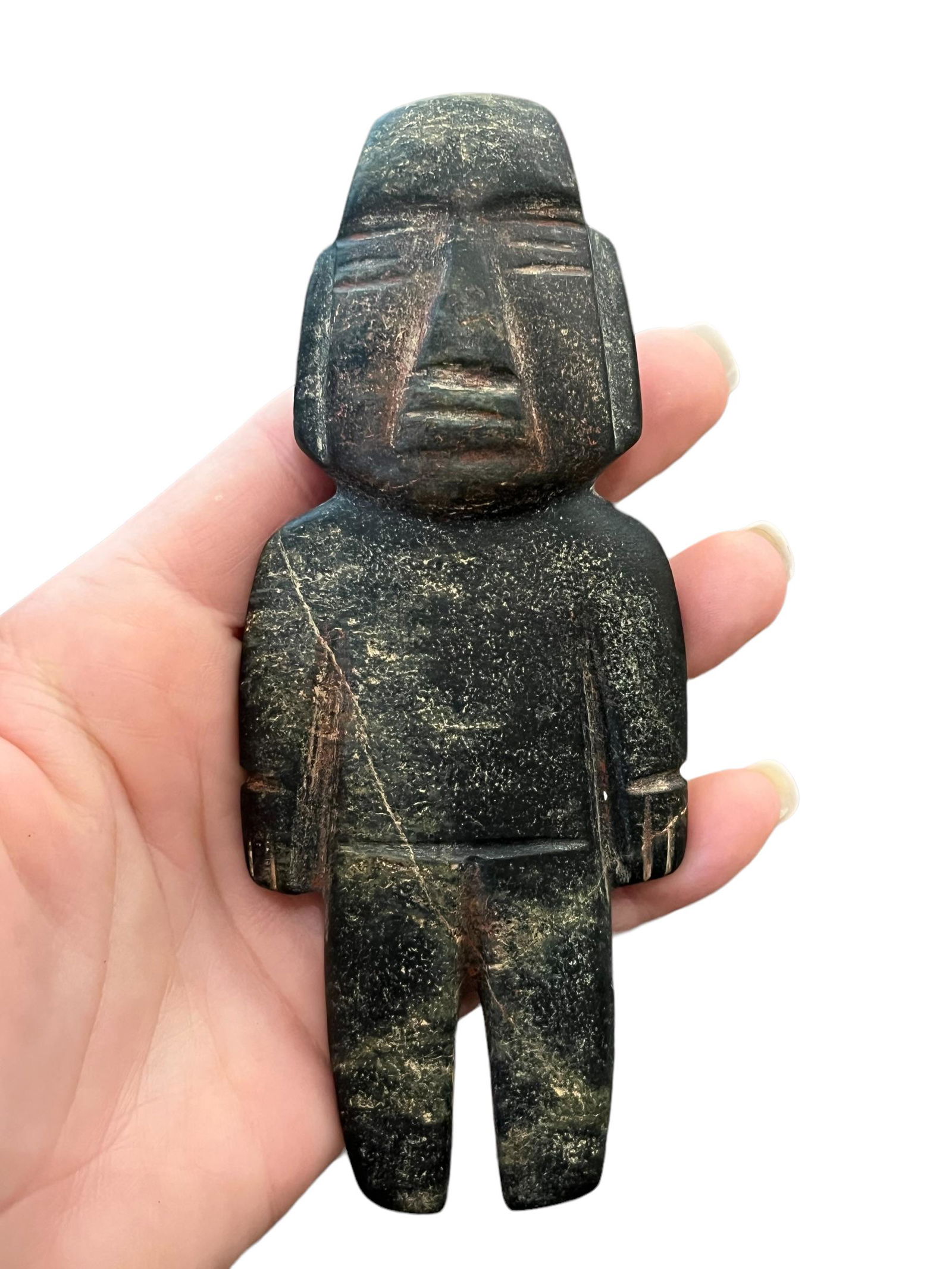 Pre-Columbian Teotihuacan Dark Green Stone Figure (1 of 7)