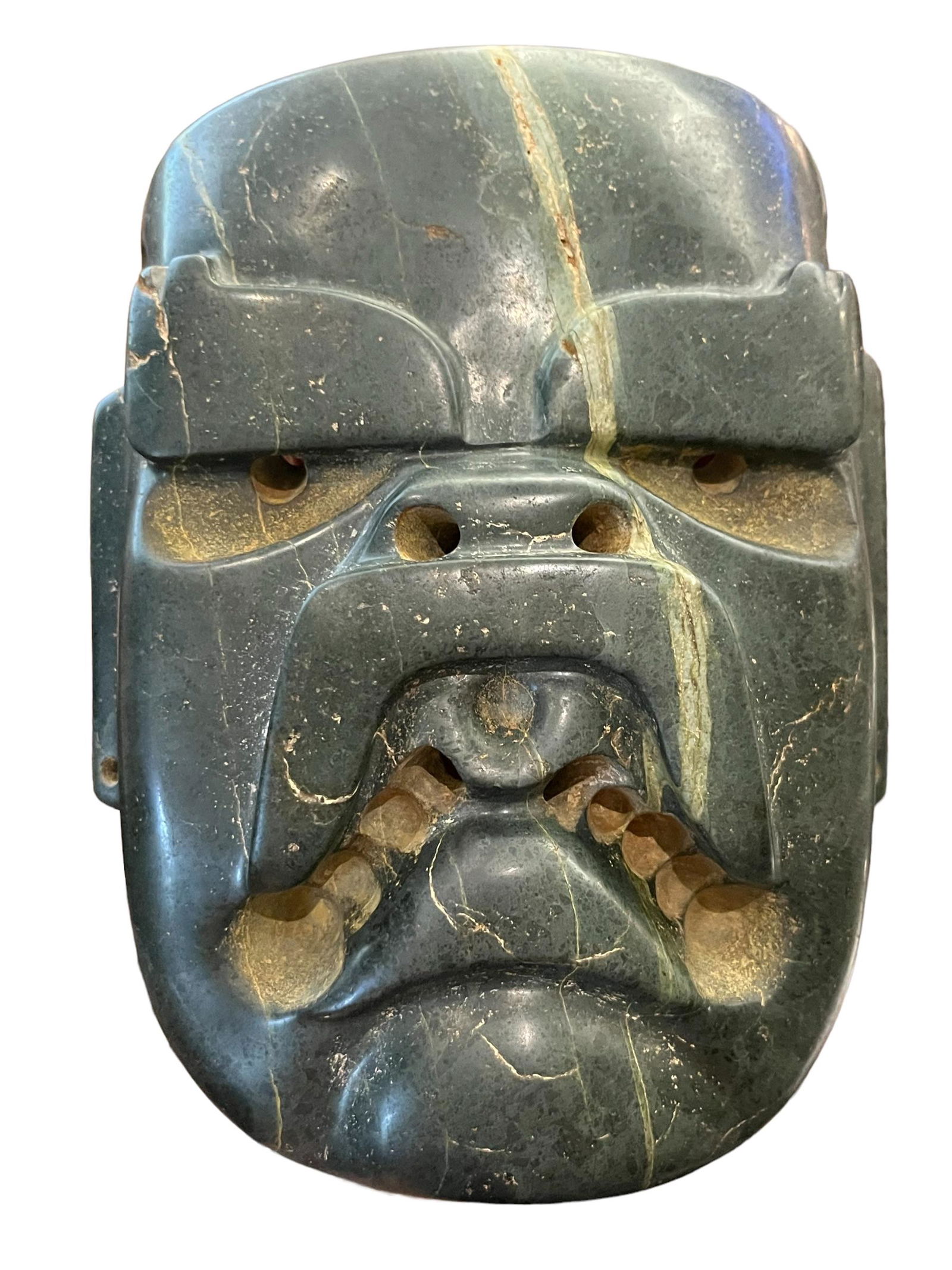 Pre-Columbian Olmec Serpentine Mask (1 of 8)