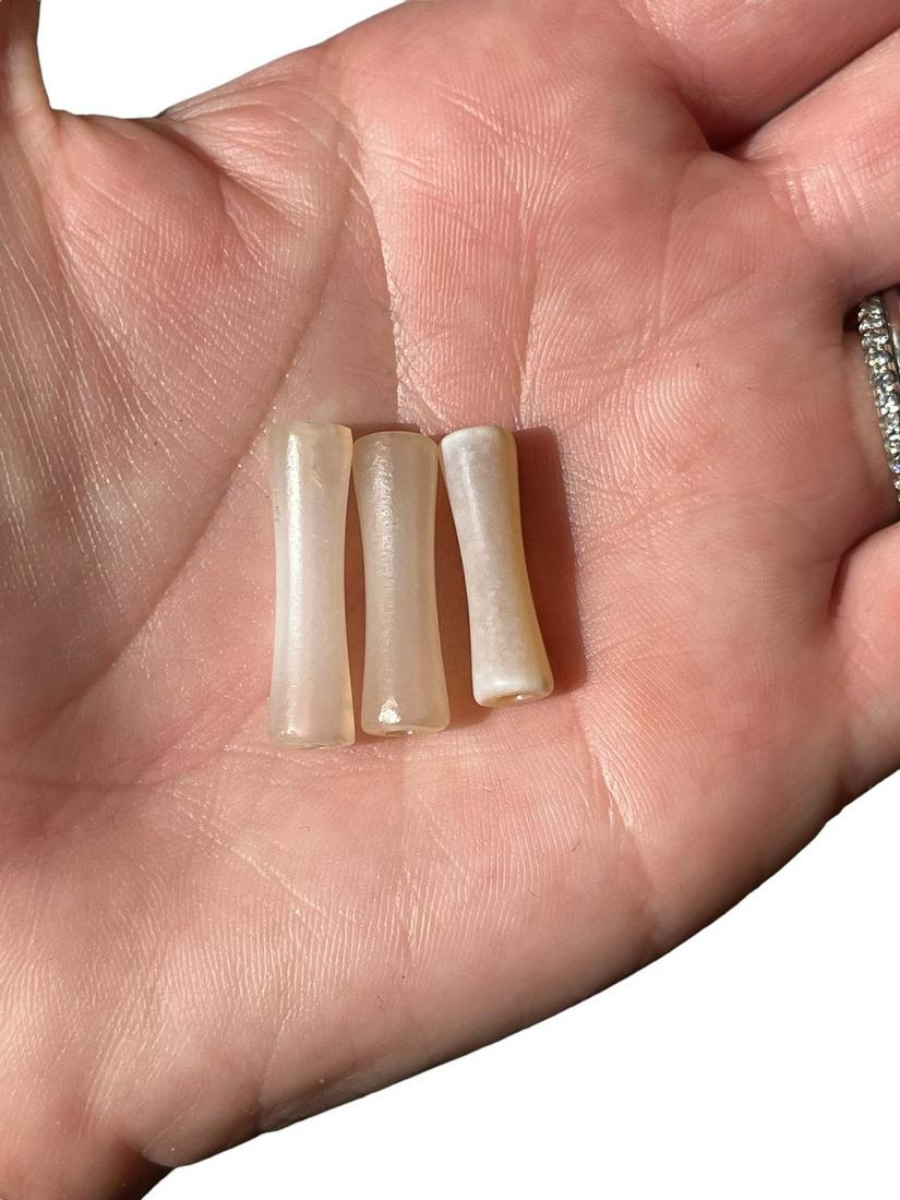 Pre-Columbian Flared Quartz Beads, 3 (1 of 2)