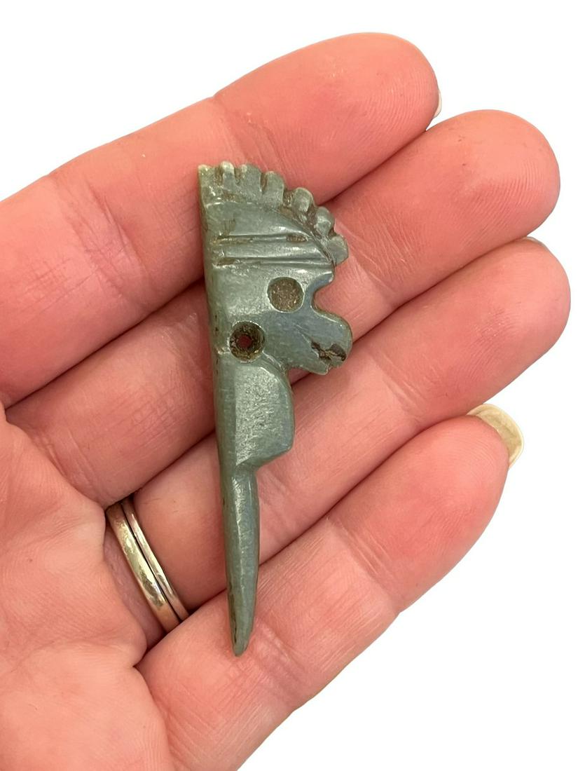 Pre-Columbian Jade Avian Pendant (1 of 4)