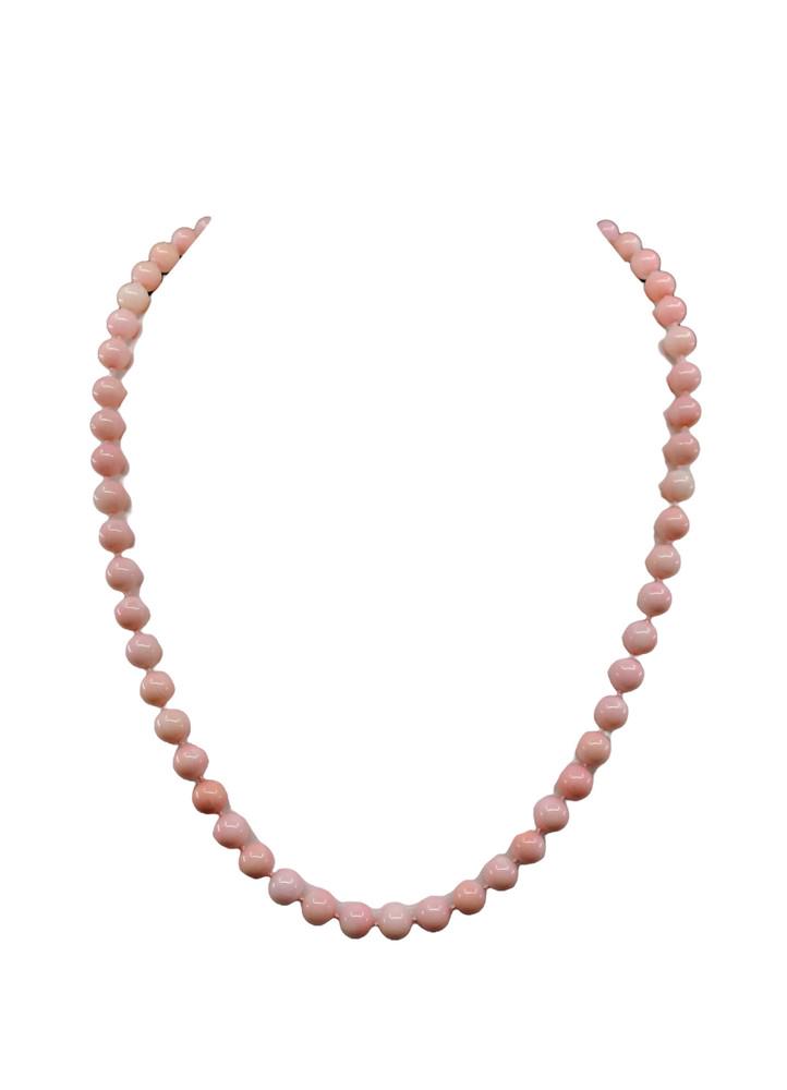 Vintage Pink Coral Bead Necklace (1 of 4)