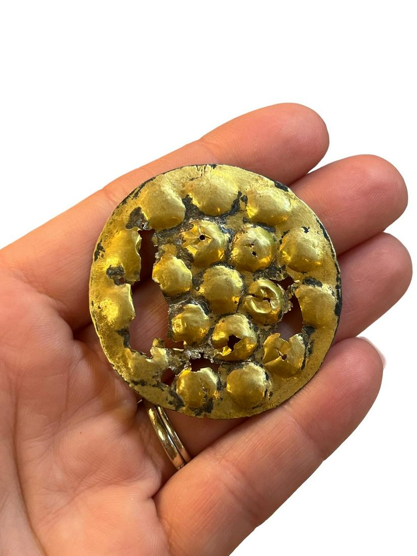 Pre-Columbian Chimu Gold Disc Pendant (1 of 3)