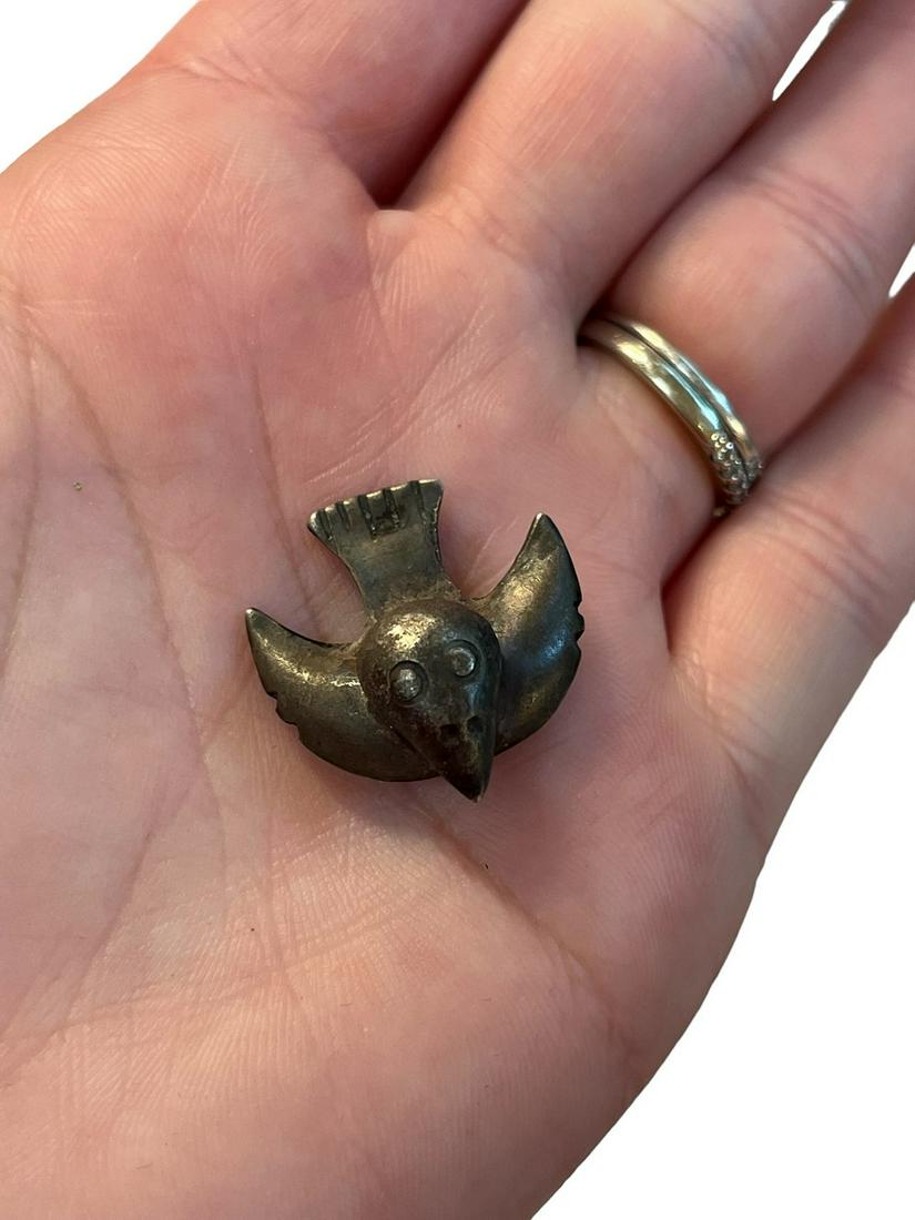Large Pre-Columbian Moche  Silver Bird Pendant (1 of 5)