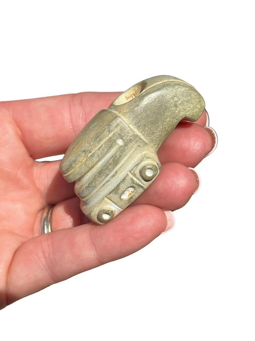 Small Pre-Columbian Green Stone Mace Head (1 of 7)